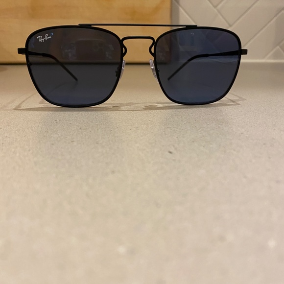 All Black Square Double Bridged RayBands